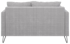 Jasnoszara sofa z tkaniny szenilowej 140 cm Freya – Ropez