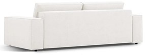 Biała rozkładana sofa z materiału bouclé 247 cm Jodie – Micadoni Home