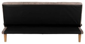 Brązowa rozkładana sofa z tkaniny szenilowej 178 cm – Ixia
