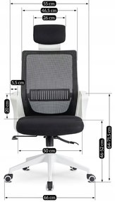 Fotel Biurowy Ergonomiczny Obrotowy FLEX Czarny Nowoczesny