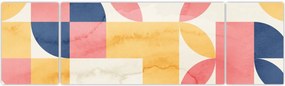 Obraz - Abstrakcja z wzorami retro (170x50 cm)