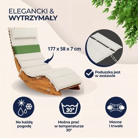 Mata na leżak saunowy BALI, 58x7x177cmcm, beżowa Detex