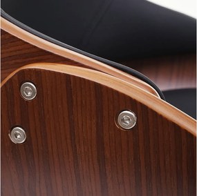 Krzesło do jadalni MCW-D23 (zestaw 6 sztuk),  sztuczna skóra czarna