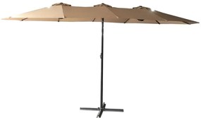 Beżowy parasol ogrodowy 456x270 cm Double – Rojaplast