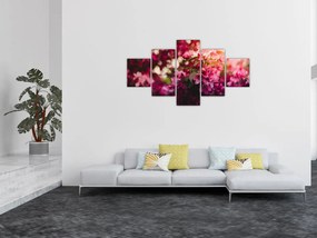 Obraz kwiatów malwy (125x70 cm)