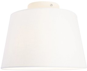 Nowoczesna lampa sufitowa z białym kloszem 25 cm - CombiWiejski/ Rustykalny / Vintage Oswietlenie wewnetrzne