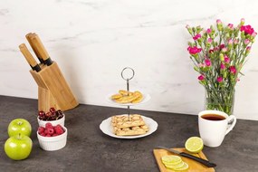 Porcelanowa patera na ciasta, torty, owoce - 2-poziomy