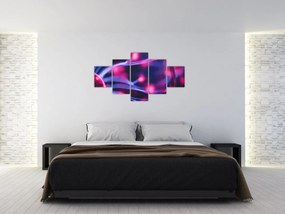 Abstrakcyjny fioletowy obraz (125x70 cm)