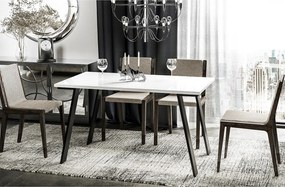 Stół rozkładany LIWIA 130(210)x80 biały połysk