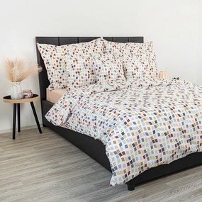 Kvalitex Pościel krepa Mozaika, 140 x 220 cm, 70 x90 cm, 140 x 220 cm, 70 x 90 cm