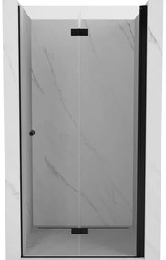 Mexen Mist-F drzwi prysznicowe składane prawe 90 cm, transparent, czarne - 8A6-090-000-70-00-P