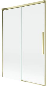 Mexen Rox parawan nawannowy 2-skrzydłowy rozsuwany 120 x 150 cm, transparent, złoty - 8C9-120-001-50-00