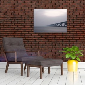 Obraz mostu we mgle (70x50 cm)