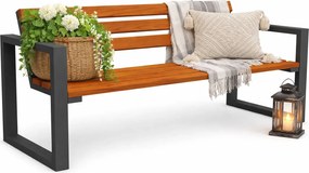 Drewniana ławka z oparciem 180cm Garet P3-G47