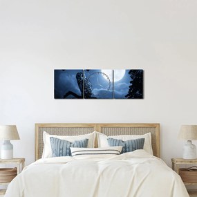 Obraz - Nocna Sowa (z zegarem) (90x30 cm)
