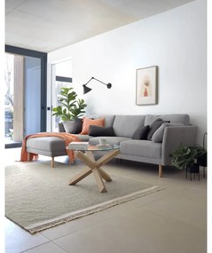 Okrągły stolik ze szklanym blatem w naturalnym kolorze ø 65 cm Lotus – Kave Home