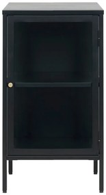 Czarna metalowa witryna 45x85 cm Carmel – Unique Furniture