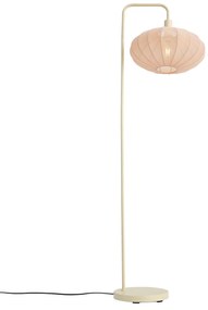 Lampa podłogowa Japandi beżowa z kremowym abażurem z tkaniny - BidaJapandi Oswietlenie wewnetrzne