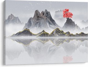 Obraz - Góry we mgle (70x50 cm)