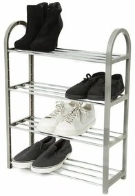 Compactor Czteropiętrowy stojak na buty na 12 par Poly, 49,5 x 18,4 x 65 cm