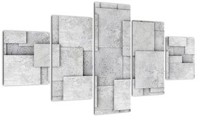 Obraz - Abstrakcja płytek betonowych (125x70 cm)