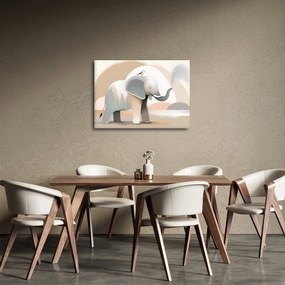 Obraz - Słoń w pastelowych kolorach (70x50 cm)