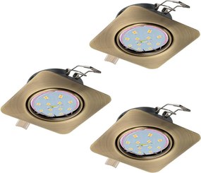 Eglo 94269 - ZESTAW 3x LED opraw wpuszczanych PENETO 3xGU10-LED/5W/230V