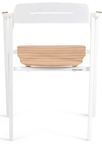 Białe metalowe krzesło ogrodowe Icon – Diphano