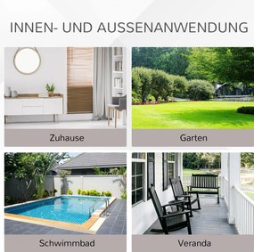 Outsunny Sofa Ogrodowa 3-osobowa z Technorattanu z Poduszkami Metal Poliester Szary | Aosom PL