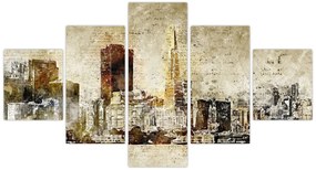 Obraz - Artystycznie ukształtowane miasto (125x70 cm)