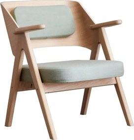 Jasnozielony fotel z drewna dębowego Findahl by Hammel Me Tube