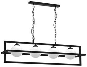 Lampa wisząca DIEGO 4xE14/40W/230V czarna na łańcuchu