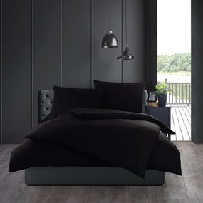 Pościel bawełniana Color czarny 140 x 200 cm, 70 x 90 cm