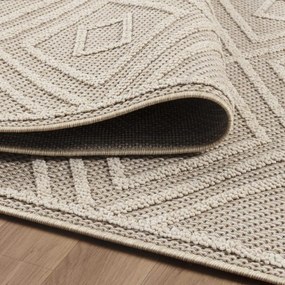 Dywan zewnętrzny sznurkowy Patara Romby II beżowy 80 cm x 250 cm