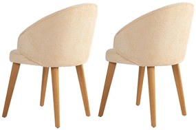 Zestaw krzeseł do jadalni Bentley Beige and Dark Oak, 2 szt.