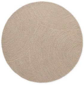 Beżowy wełniany okrągły dywan tkany ręcznie ø 120 cm Eleni Light Beige – Hanse Home