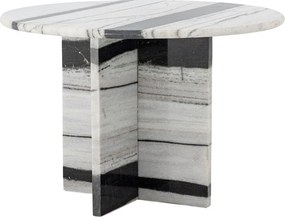Czarno-biały marmurowy okrągły stolik ø 61 cm Rosito – Bloomingville