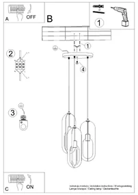 Lampa wisząca NICUS 3P biała SOLLUX  LIGHTING