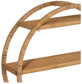 Wielopoziomowa rattanowa półka w naturalnym kolorze 45,5 cm – Ixia