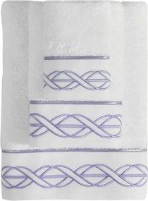 Ręcznik VITA 50x100 cm Biały / lila haft