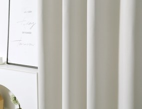 Biało-kremowa zasłona OXFORD 140x250 cm Zawieszanie: Metalowe pierścienie
