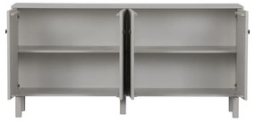 Jasnoszara niska komoda z litego drewna sosnowego 160x78 cm Madu – WOOOD