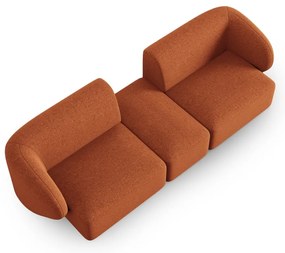 Sofa z tkaniny szenilowej w kolorze terakoty 246 cm Paolo – Milo Casa