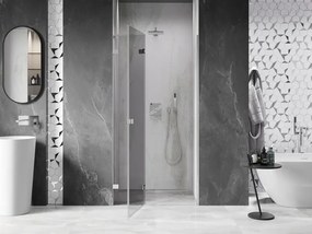 Mexen Lunar L drzwi prysznicowe uchylne lewe 90 cm, transparent, chrom - 834L-090-000-01-00-L