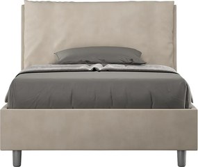 Łóżko bez stelaża tapicerowane 120x190 microfibra piaskowy Antea Large