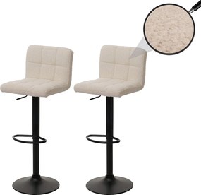 Stołki barowe MCW-G87 (zestaw 2 szt.),  kremowo-beżowe