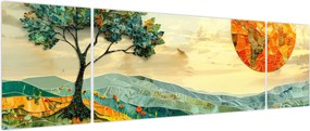 Obraz - Ilustracja krajobrazu (170x50 cm)