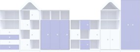 Komplet mebli przedszkolnych Blox Colours 2, fronty pastelowe fioletowe