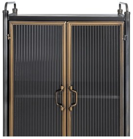 Czarna metalowa witryna 58x150 cm Brick – Ixia