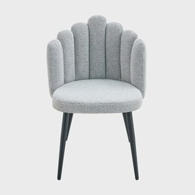 Krzesło LUXE w tkaninie Bouclé szare HOMLA